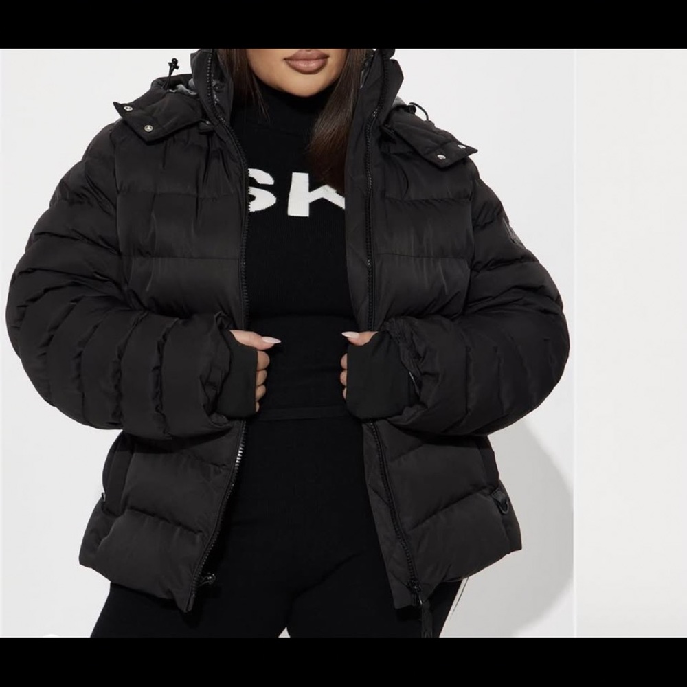 Fashion Nova Black Puffer Jacket